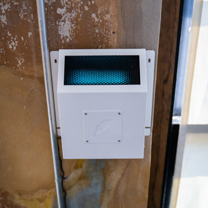 ECOBUS mountable air purifier top view mounted on wall