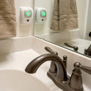 pureAir 50 small space plug-in air purifier in bathroom